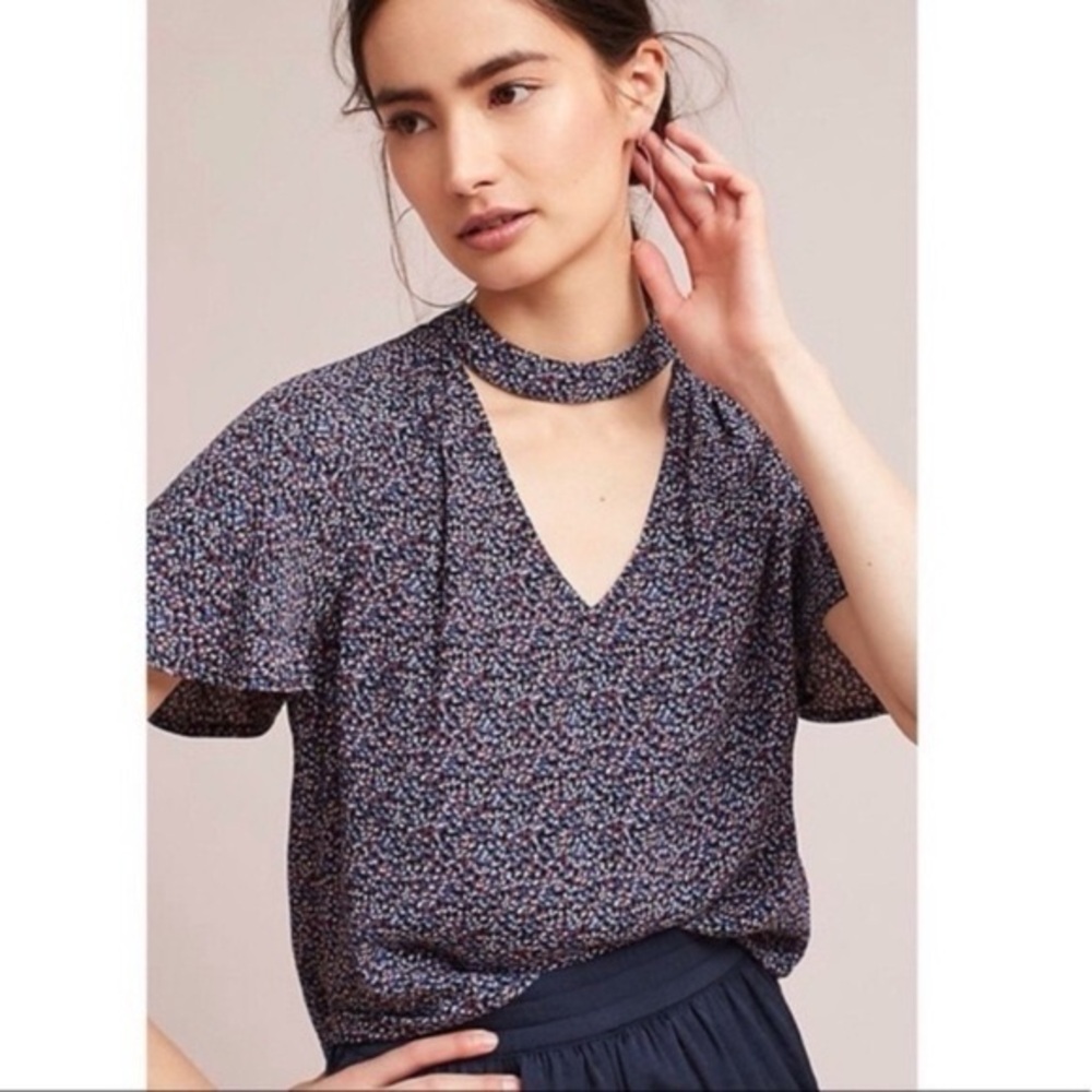 Maeve Flutter Sleeve Blouse from Anthropologie